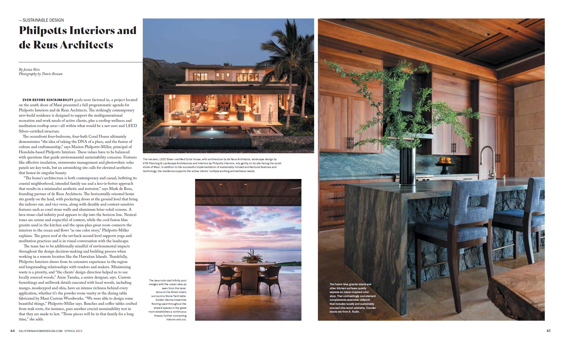 California H+D magazine Awards Issue - Coral House
